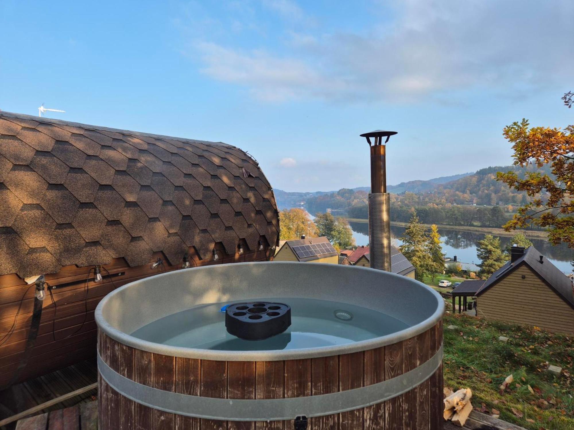 Ostrzycki Las Domki Nad Jeziorem -Balia-Sauna-Prywatny Pomost Pierszczewo Exterior foto