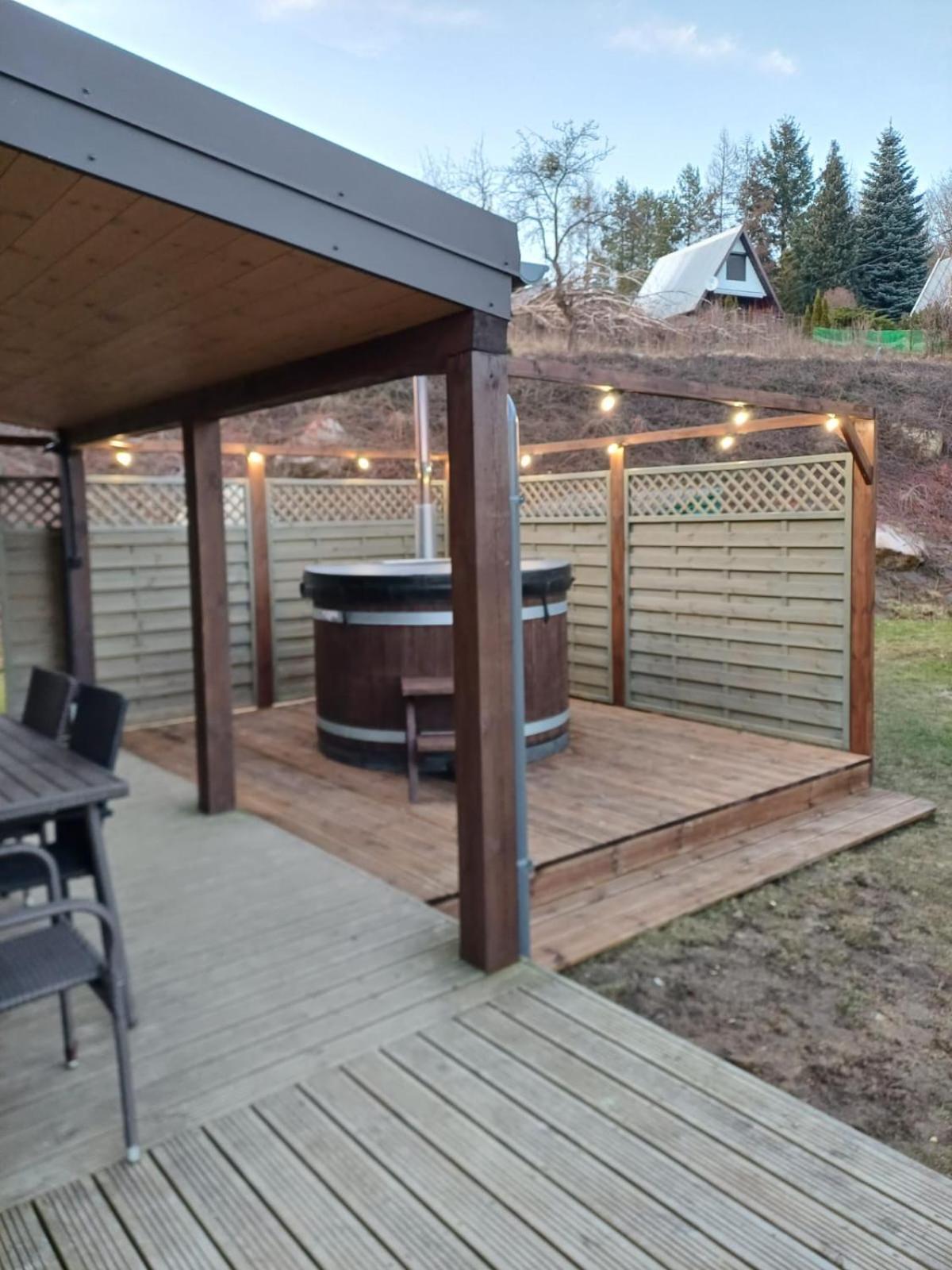 Ostrzycki Las Domki Nad Jeziorem -Balia-Sauna-Prywatny Pomost Pierszczewo Exterior foto